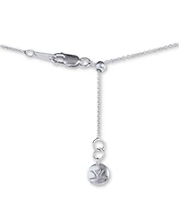 Le Vian Chocolate Diamond & Nude Diamond (1/2 ct. t.w.) Halo Adjustable 20" Pendant Necklace in 14k White Gold