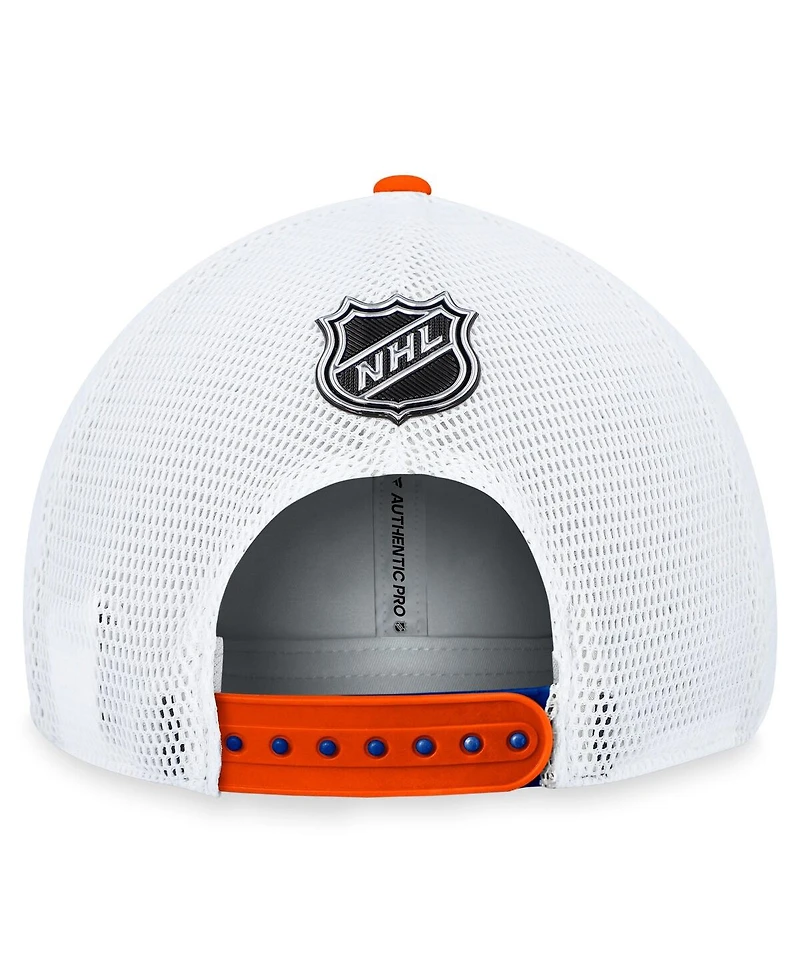 Fanatics Men's Royal New York Islanders Authentic Pro Rink Trucker Adjustable Hat