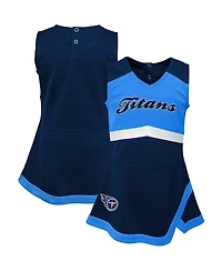 Outerstuff Girls Baby Boys and Navy Tennessee Titans Cheer Captain Jumper Dress