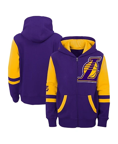 Outerstuff Preschool Purple Los Angeles Lakers Straight to the League Full-Zip Hoodie