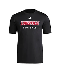 Adidas Men's Louisville Cardinals Locker Practice Football Pre-Game T-Shirt
