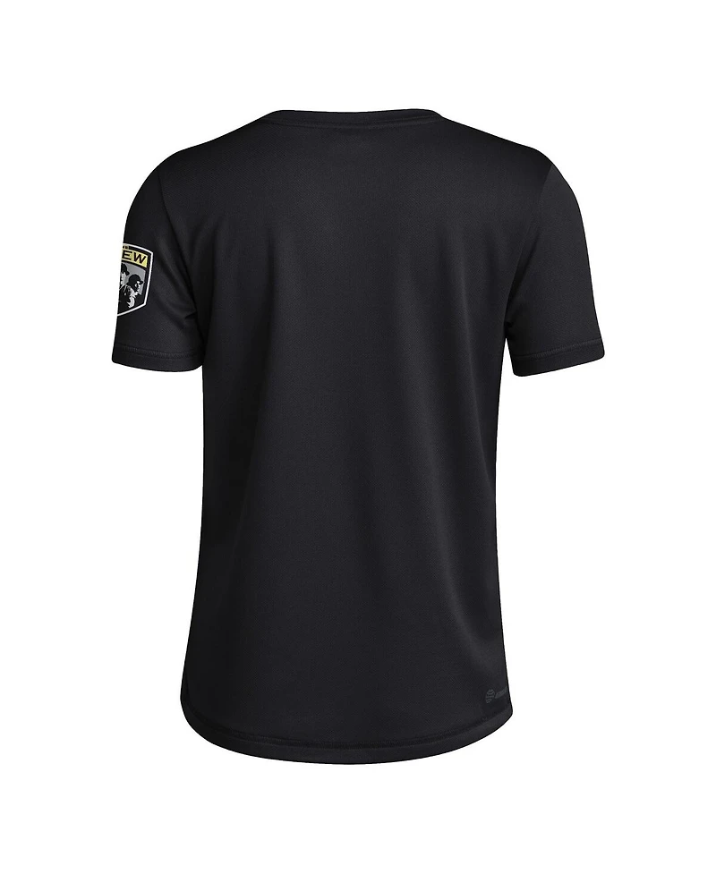 Adidas Big Boys and Girls Black Columbus Crew 2025 Archive Collection Jersey Hook T-Shirt