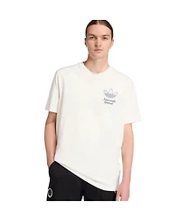 Adidas Men's White Newcastle United Terrace Icons Collection Graphic T-Shirt