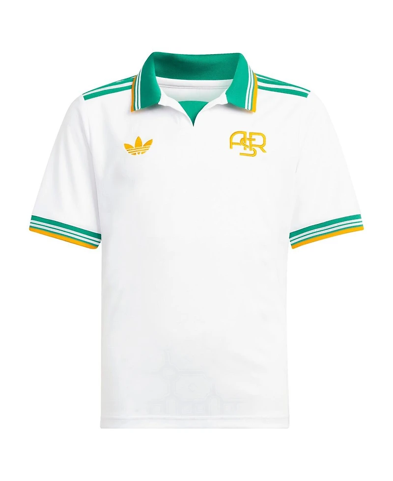 Adidas Big Boys and Girls White As Roma 2025/26 Third Replica Jersey