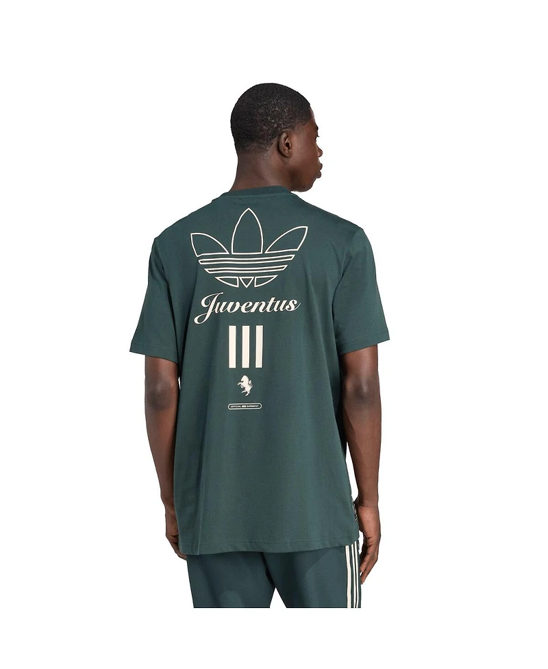 Adidas Men's Green Juventus Terrace Icons Collection Graphic T-Shirt