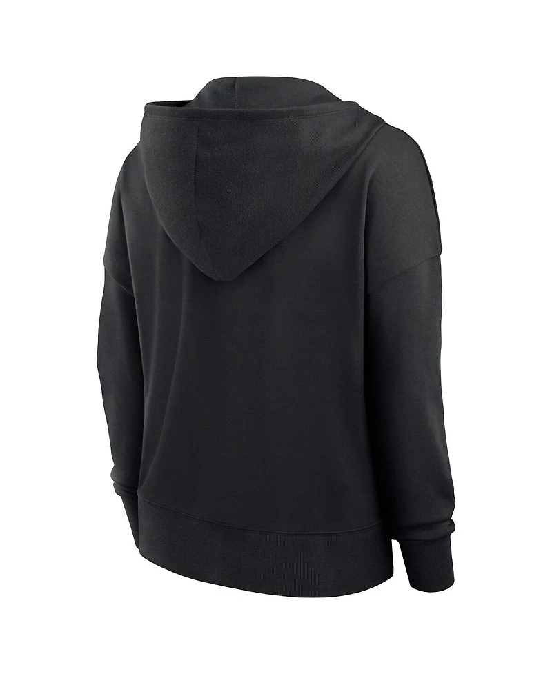 Fanatics Women's Black Cincinnati Bengals Blitz Left Lace-Up Pullover Hoodie