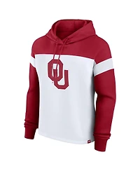 Fanatics Women's White Oklahoma Sooners Primary Logo Pullover Hoodie