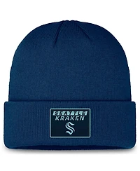 Fanatics Men's Deep Sea Blue Seattle Kraken Authentic Pro Cuffed Knit Hat