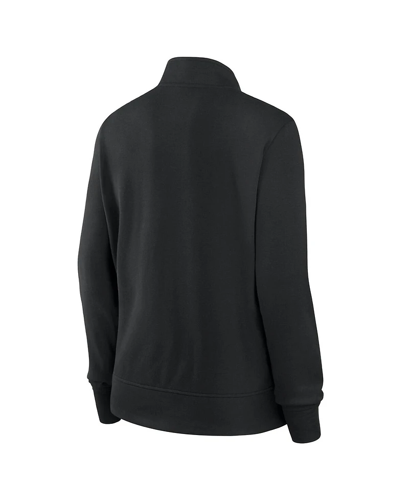Logo Athletic Women's Black New Orleans Saints Velocity Quarter-Zip Jacket