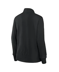 Logo Athletic Women's Black New Orleans Saints Velocity Quarter-Zip Jacket