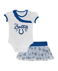 Outerstuff Baby Boys and Girls Indianapolis Colts Love My Team Bodysuit Skirt Set