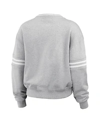 Wear by Erin Andrews Women's Heather Gray New England Patriots Pullover Sweatshirt