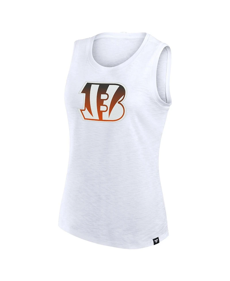 Fanatics Women's White Cincinnati Bengals Slub Tank Top