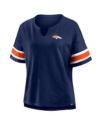 Fanatics Women's Navy Denver Broncos Redzone Curl Route T-Shirt