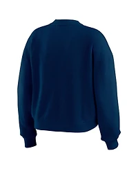 Wear by Erin Andrews Women's Cream Tennessee Titans Knitted Tri-Blend Long Sleeve T-Shirt Pants Lounge Set