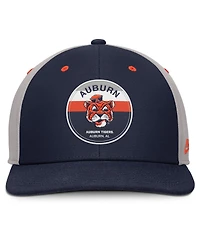 Nike Men's Gray/Navy Auburn Tigers 2025 Sideline Campus Pro Local Snapback Hat