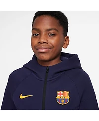 Nike Big Boys and Girls Purple Barcelona 2025/26 Tech Fleece Full-Zip Hoodie