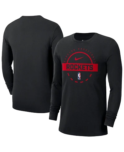 Nike Men's Black Houston Rockets Authentic Long Sleeve Practice T-Shirt