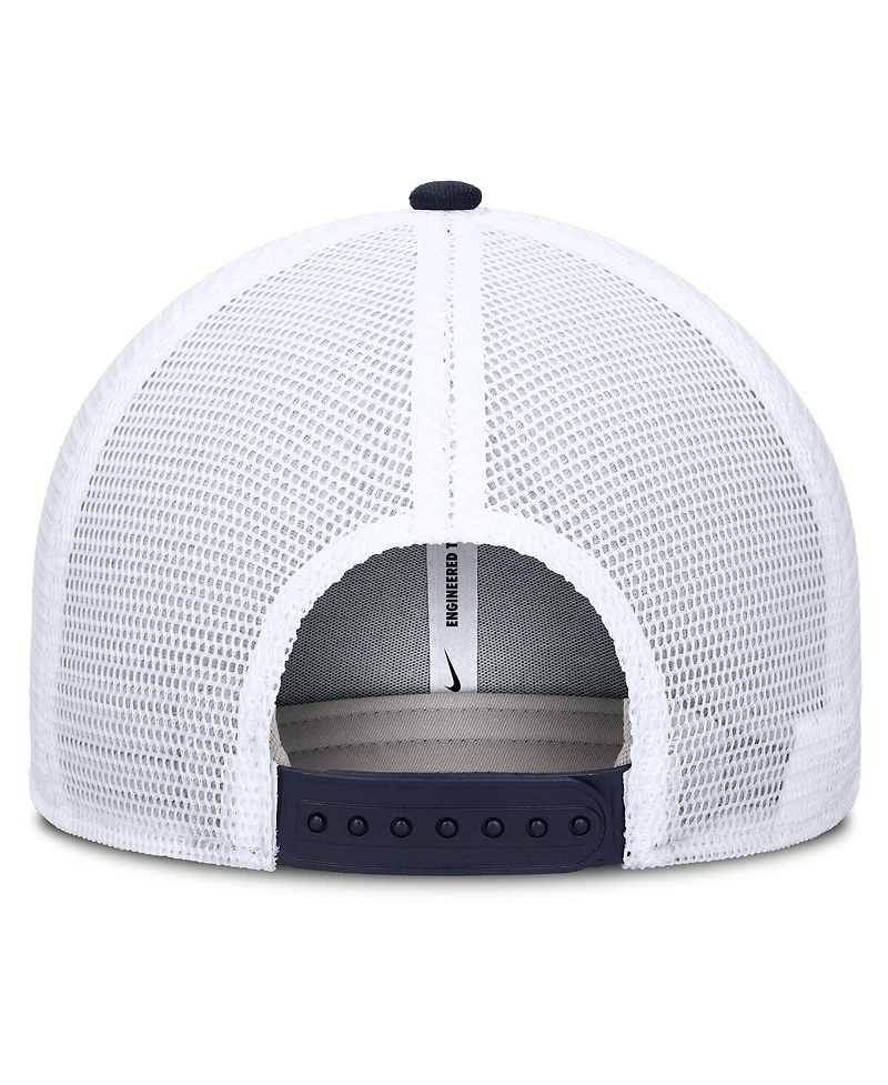 Nike Men's Navy/White Auburn Tigers Rise Primetime Performance Trucker Adjustable Hat
