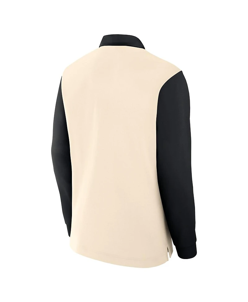 Nike Men's Tan/Black Usc Trojans Rugby Long Sleeve Shirt