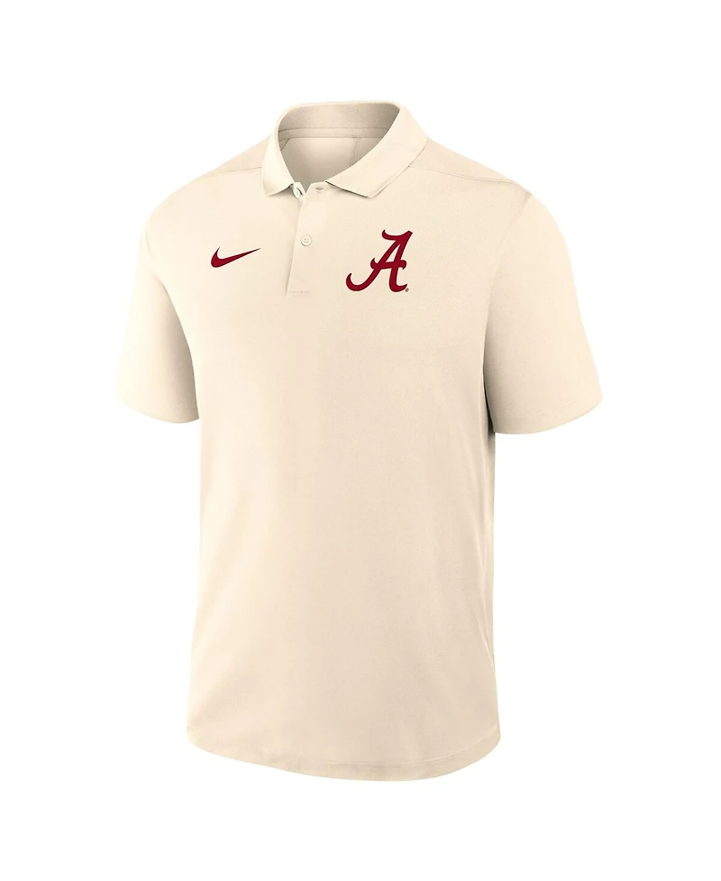Nike Men's Tan Alabama Crimson Tide Primary Logo Victory Performance Polo Shirt