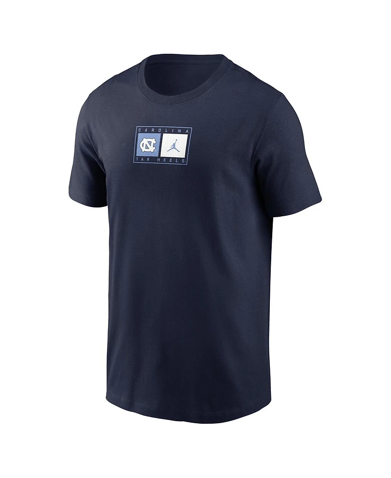 Jordan Men's Navy North Carolina Tar Heels Campus Logo Swoosh T-Shirt