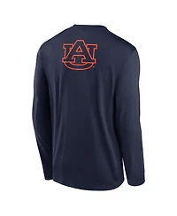 Nike Men's Navy Auburn Tigers Primetime Campus 2-Hit Legend Long Sleeve T-Shirt