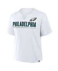 Fanatics Women's White Philadelphia Eagles Redzone Slub Boxy T-Shirt