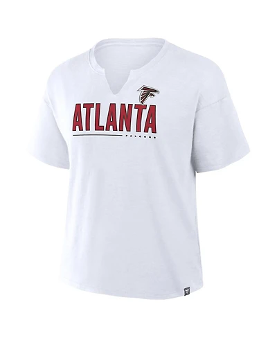 Fanatics Women's White Atlanta Falcons Redzone Slub Boxy T-Shirt