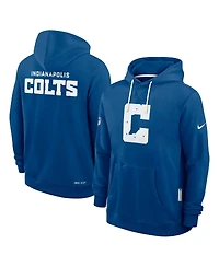 Nike Men's Royal Indianapolis Colts Sideline Standard Issue Initial Home Dri-fit Hoodie