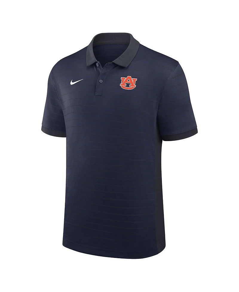 Nike Men's Navy Auburn Tigers 2025 Early Season Coaches Sideline Victory Stripe Dri-fit Polo Shirt