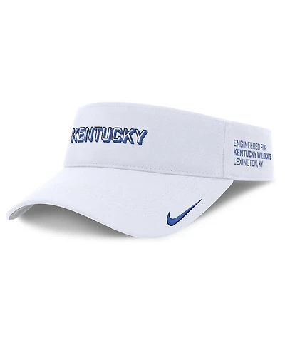 Nike Men's White Kentucky Wildcats 2025 On-Field Gameday Performance Ace Adjustable Visor Hat
