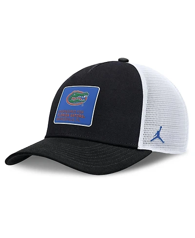 Jordan Men's Black/White Florida Gators 2025 On-Field Rise Engineered Trucker Adjustable Hat