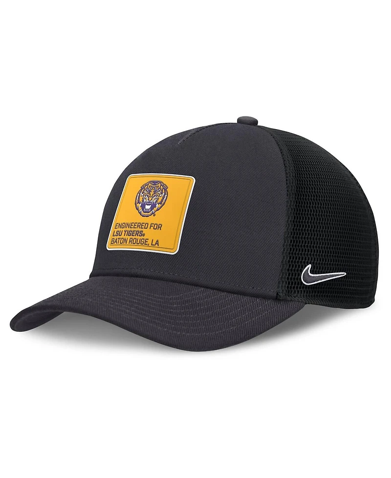 Nike Men's Anthracite/Black Lsu Tigers 2025 On-Field Rise Engineered Trucker Adjustable Hat