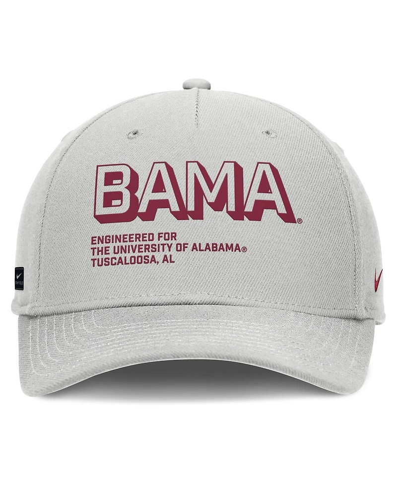 Nike Men's Gray Alabama Crimson Tide 2025 Sideline Dust Pinched Rise Adjustable Hat