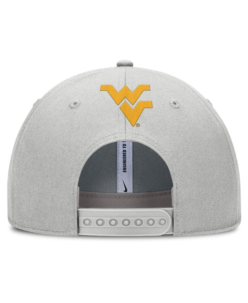Nike Men's Gray West Virginia Mountaineers 2025 Sideline Dust Pinched Rise Adjustable Hat