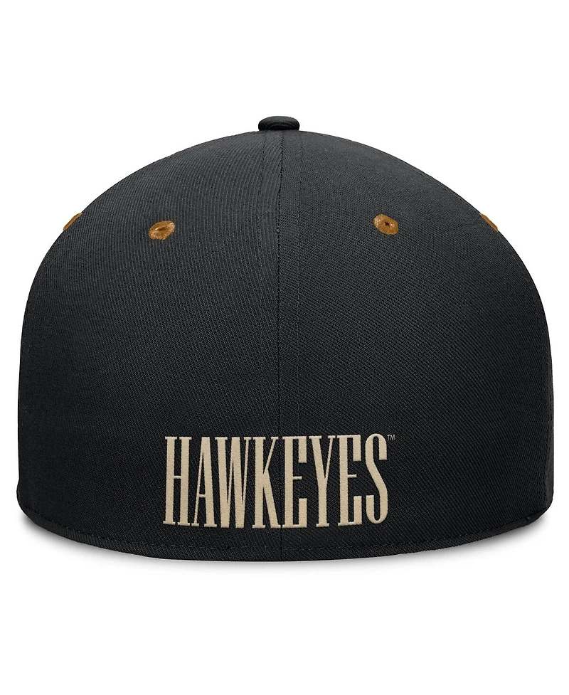 Fanatics Men's Black/Brown Iowa Hawkeyes NoBo Fitted Hat