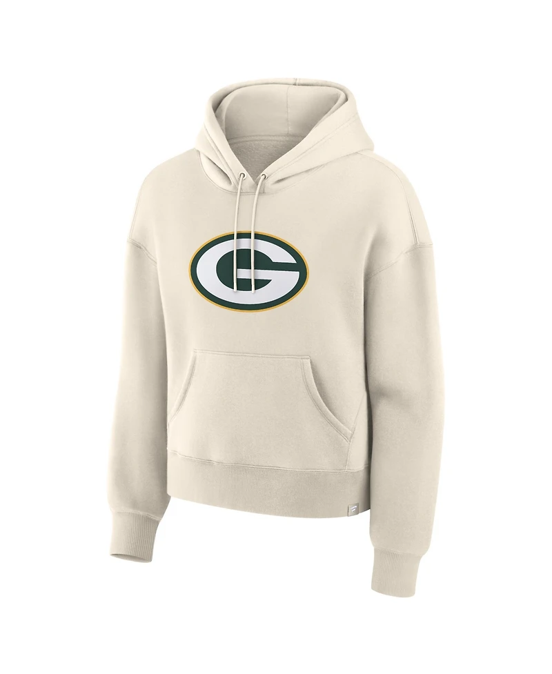 Fanatics Women's Cream Green Bay Packers Dove Legacy Pullover Hoodie