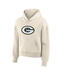 Fanatics Women's Cream Green Bay Packers Dove Legacy Pullover Hoodie
