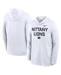 Nike Men's White Penn State Nittany Lions 2025 Sideline Performance Long Sleeve Hoodie T-Shirt