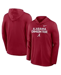 Nike Men's Crimson Alabama Tide 2025 Sideline Performance Long Sleeve Hoodie T-Shirt