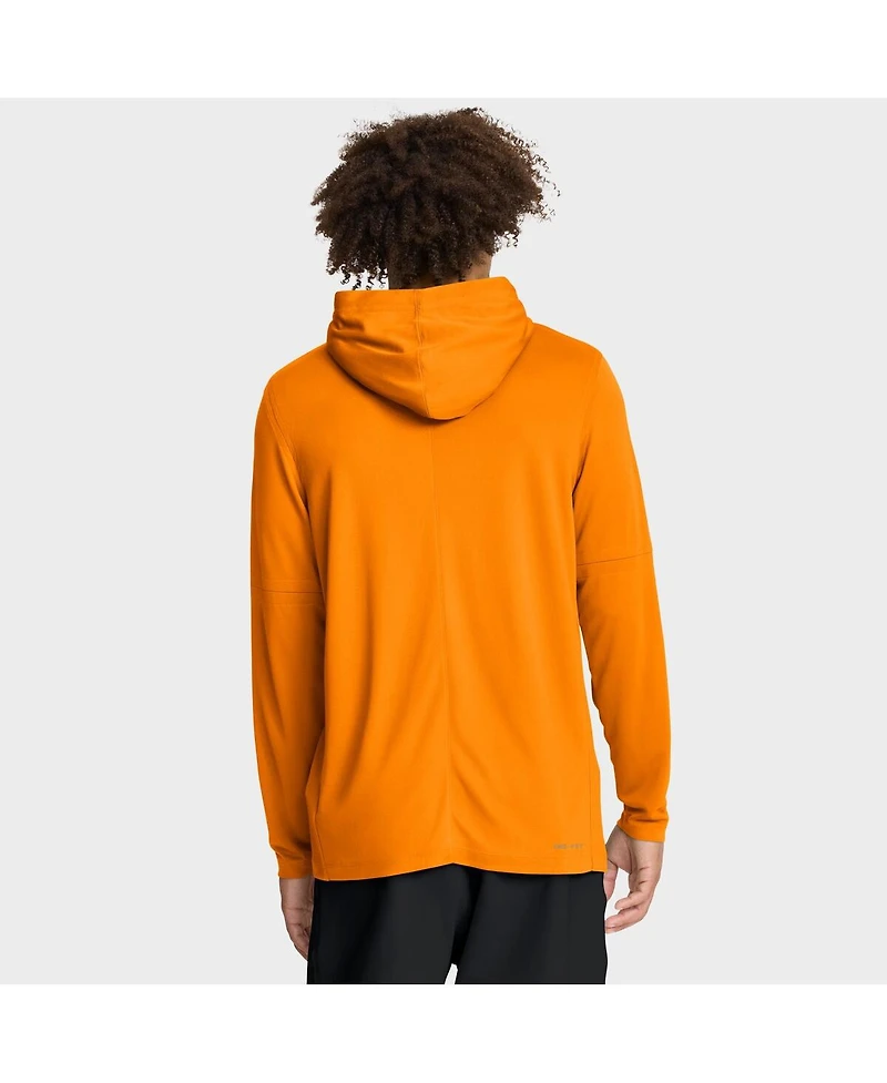 Nike Men's Tennessee Orange Volunteers 2025 Sideline Performance Long Sleeve Hoodie T-Shirt