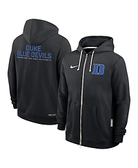 Nike Men's Black Duke Blue Devils 2025 Sideline Standard Issue Dri-fit Full-Zip Hoodie