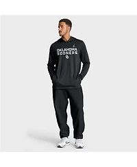 Jordan Men's Black Oklahoma Sooners 2025 Sideline Performance Long Sleeve Hoodie T-Shirt