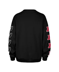 '47 Brand Women's Black Las Vegas Raiders Go Big Oversized Pullover Sweatshirt