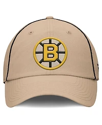 Fanatics Men's Cream Boston Bruins Heritage Setoff Adjustable Hat