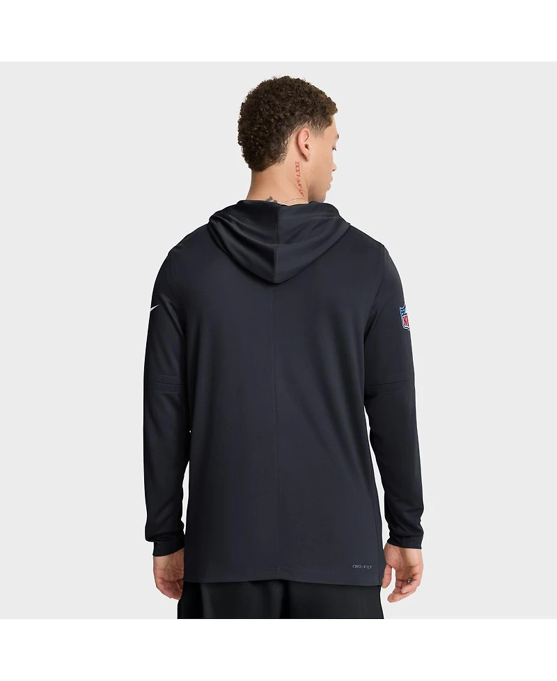 Nike Men's Red Houston Texans Sideline Pure Fury Performance Long Sleeve Hoodie T-Shirt