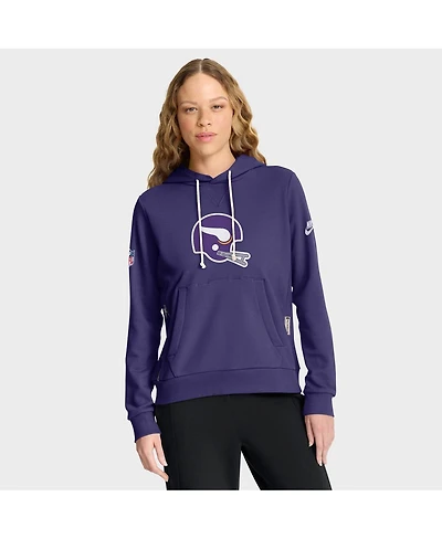 Nike Women's Purple Minnesota Vikings Sideline Standard Issue Throwback Dri-fit Hoodie