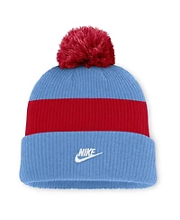 Nike Men's Light Blue/Red St. Louis Cardinals Cooperstown Collection Peak Standard Cuffed Pom with Knit Hat