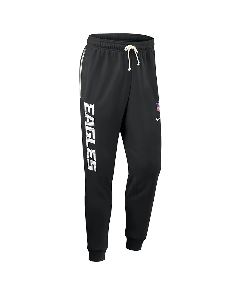 Nike Men's Black Philadelphia Eagles Sideline Standard Issue Ground Game Dri-fit Taper Pants
